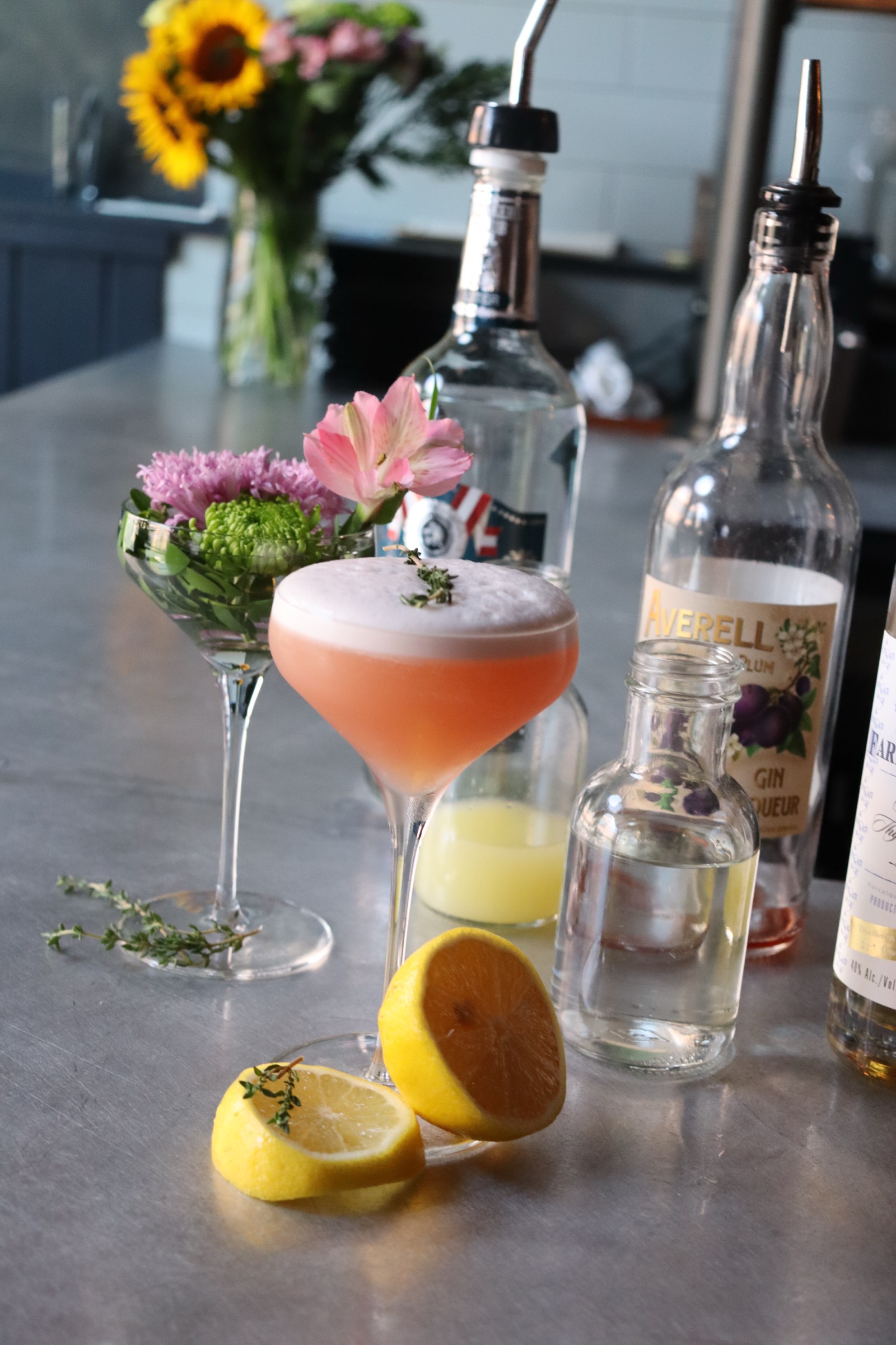 A cocktail at dusk in The Lounge upstairs at Slow Hand